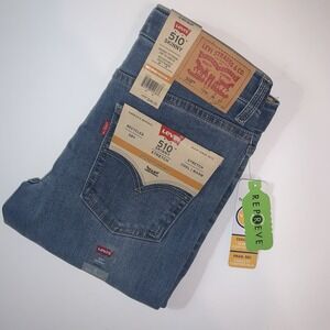 NWT Levis 510 Skinny Stretch‎ Jeans Boys 25x27 365 Performance Denim Levi's